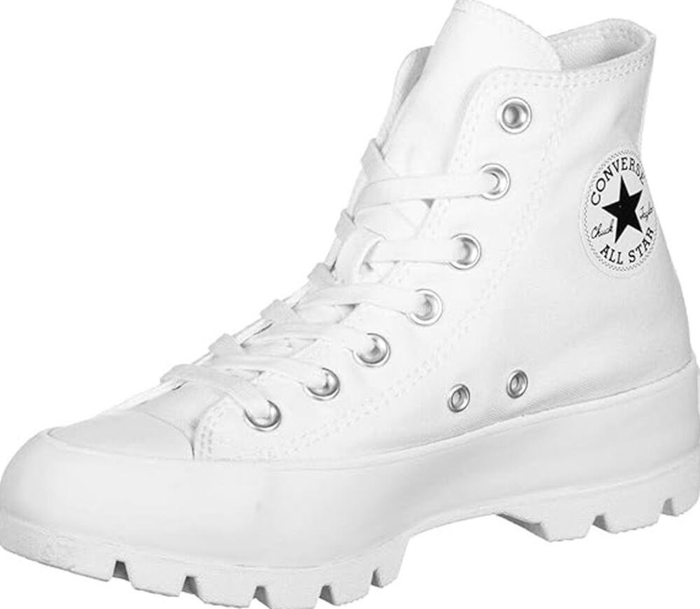 Converse Chuck Taylor All Star Sneakers Leather Lugged Sole High Top White 8